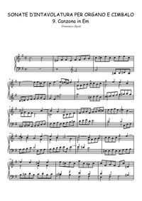 Sonate d'Intavolatura per Organo e Cimbalo 9. Canzona en Mim - Domenico Zipoli